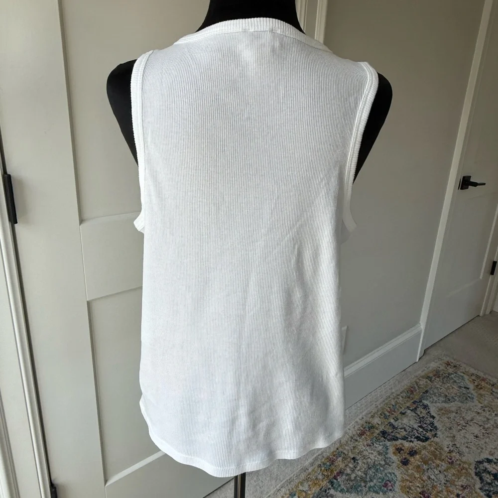 J Crew Factory | Sleeveless Tank Top | White | L - Picture 2 of 5